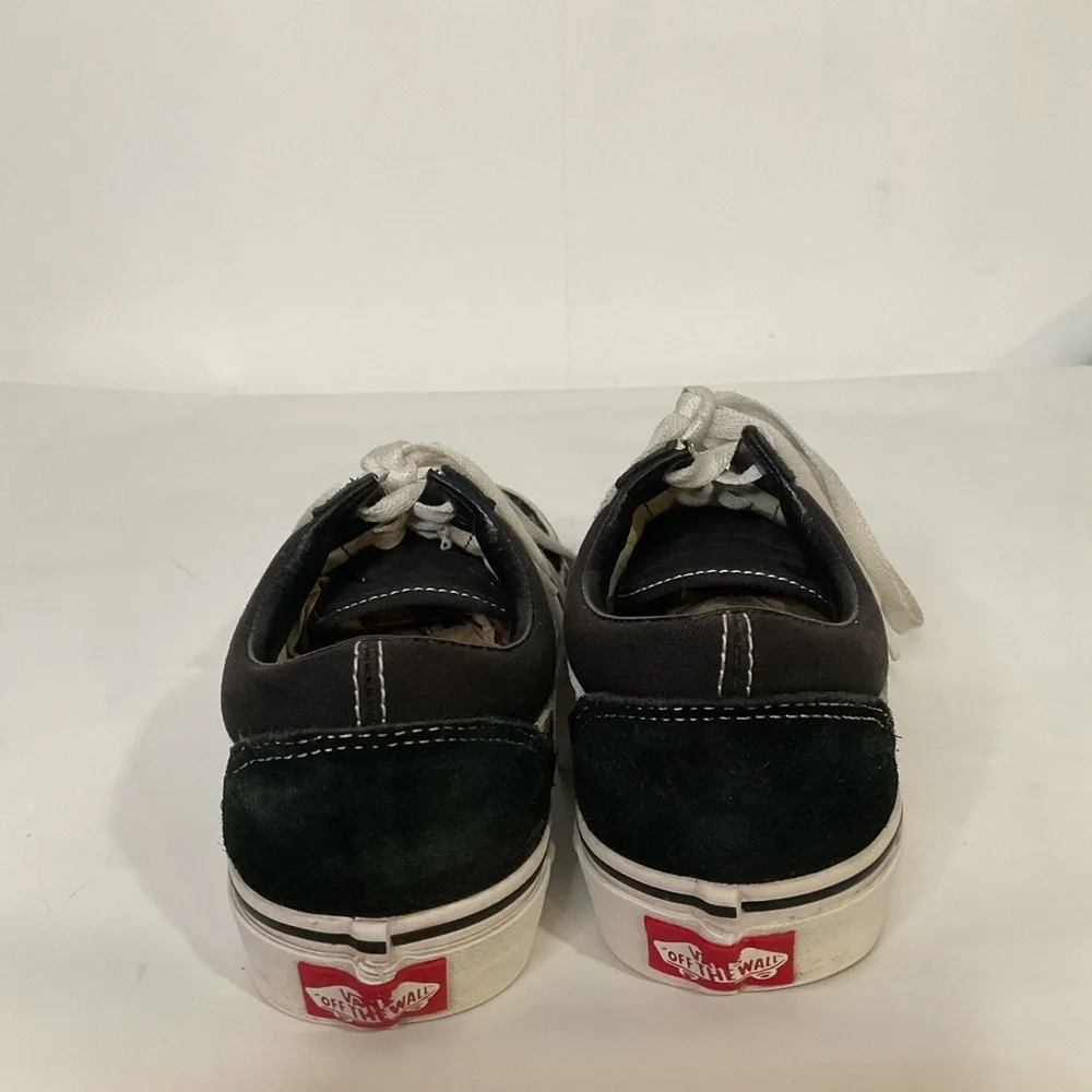 VANS Old Skool Black White Mens 5.5 Women’s 7 Lace-Up Sneakers; White Soles